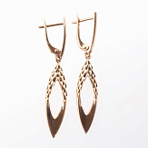 Серьга золото 375, общий вес - 1.03 г, чистый вес - 1.03 г