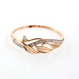 Кольцо золото 585, общий вес - 1.1 г, чистый вес - 0.93 г