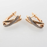 Серьга золото 585, общий вес - 1.19 г, чистый вес - 0.97 г