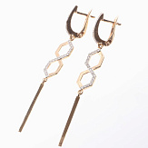 Серьга золото 585, общий вес - 1.94 г, чистый вес - 1.85 г