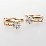 Серьга золото 585, общий вес - 1.4 г, чистый вес - 1.243 г