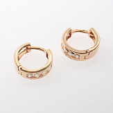 Серьга золото 585, общий вес - 0.99 г, чистый вес - 0.918 г