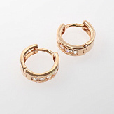 Серьга золото 585, общий вес - 1.09 г, чистый вес - 1.018 г