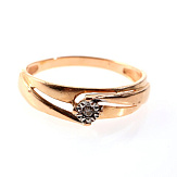 Кольцо золото 585, общий вес - 1.7 г, чистый вес - 1.65 г